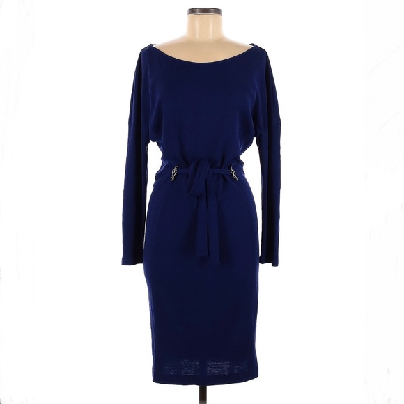 Roberto Cavalli Wool Blend Cobalt Dress - Picture 1 of 3